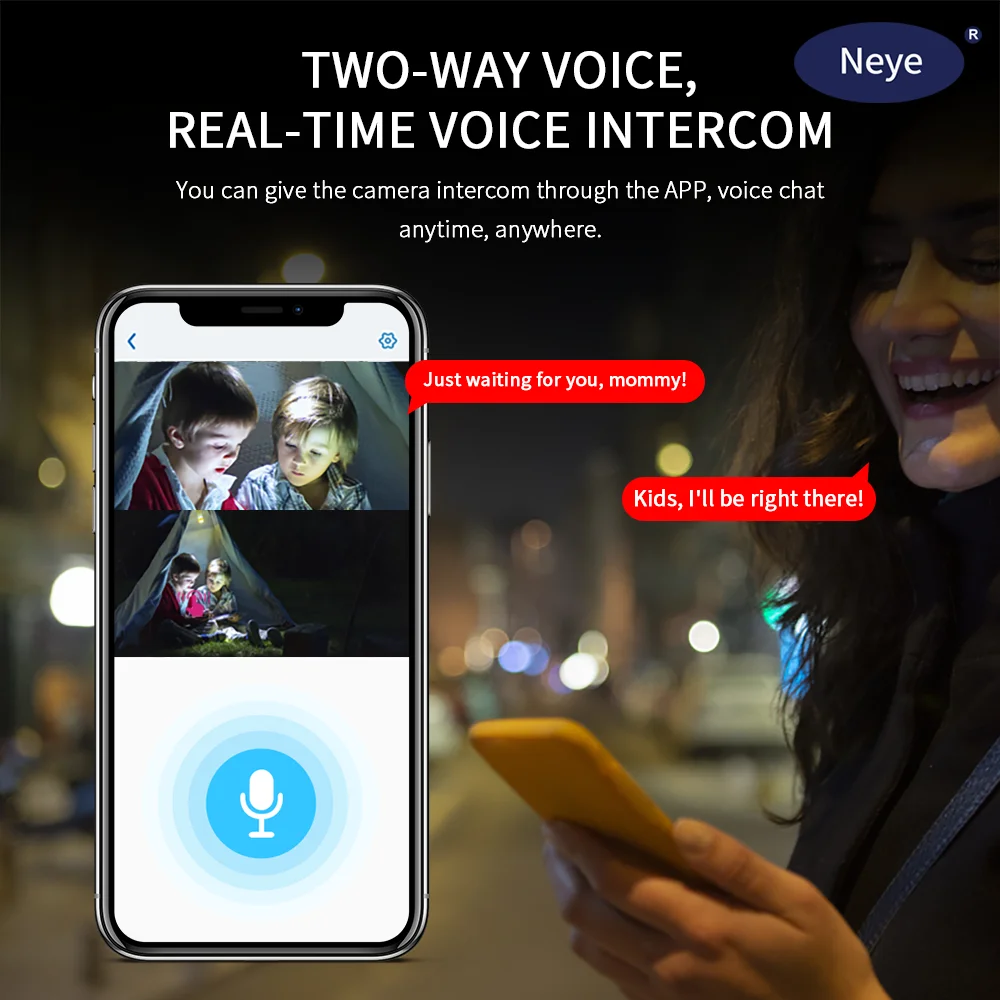 Neye3c 8MP 4K PTZ WiFi Security Camera Outdoor Dual Lens Dual Screen IP Camera AI Automatic Tracking Audio Camera 3