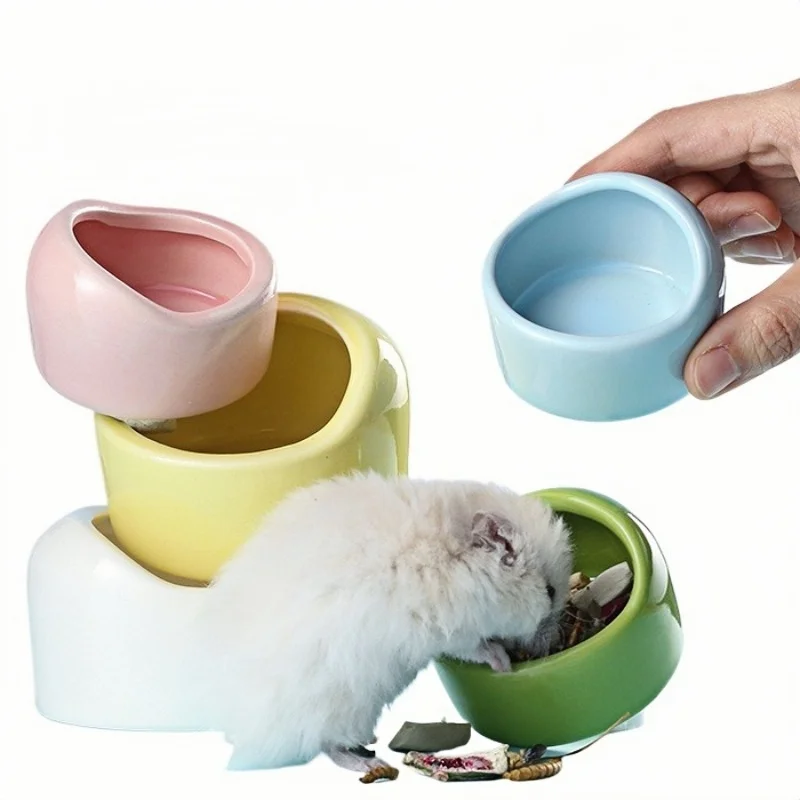 Non-Slip Plastic Pet Bowl - Small Animal Feeder & Water Dish for Hamsters, Rabbits, Cage Essentials Durable Food Container