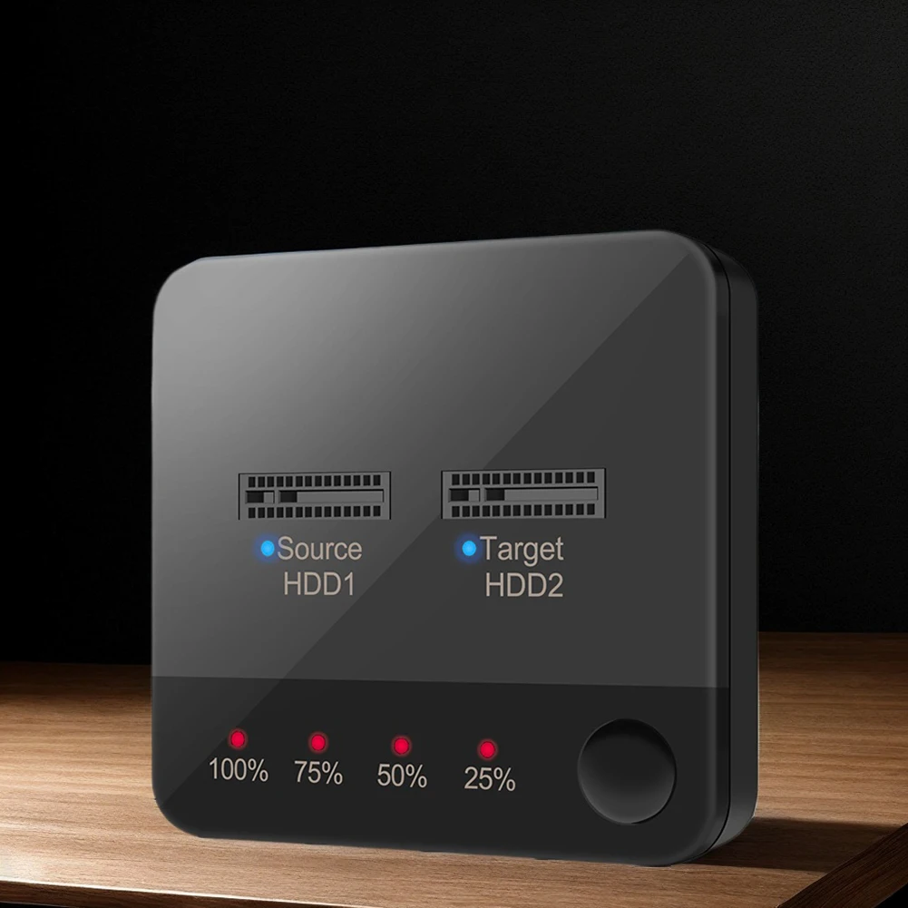 M.2 SATA/NVMe Dual-Bay Hard Drive Docking Station Data Transmission Docking Station Duplicator M.2 Cloner Reading for Store Data