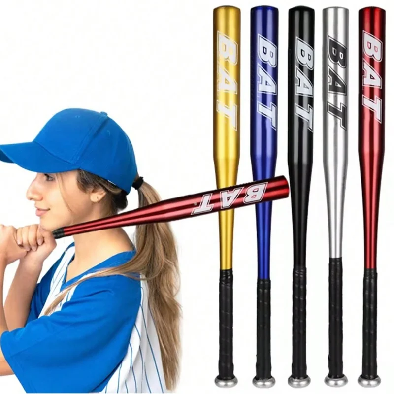 Baseball Bat 51cm Aluminum Alloy Thickened Baseball Bat Youth Outdoor Sports Traing Home Car Defense Personal Self-Defense