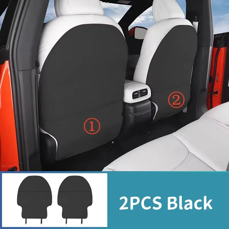 YMNBFCX Lot De 2 Protège-Sièges Arrière Anti-Coups De Pied Pour Xpeng G6 2023-2024 – Tapis Cuir PU Beige, Protection Dossier Siège Voiture