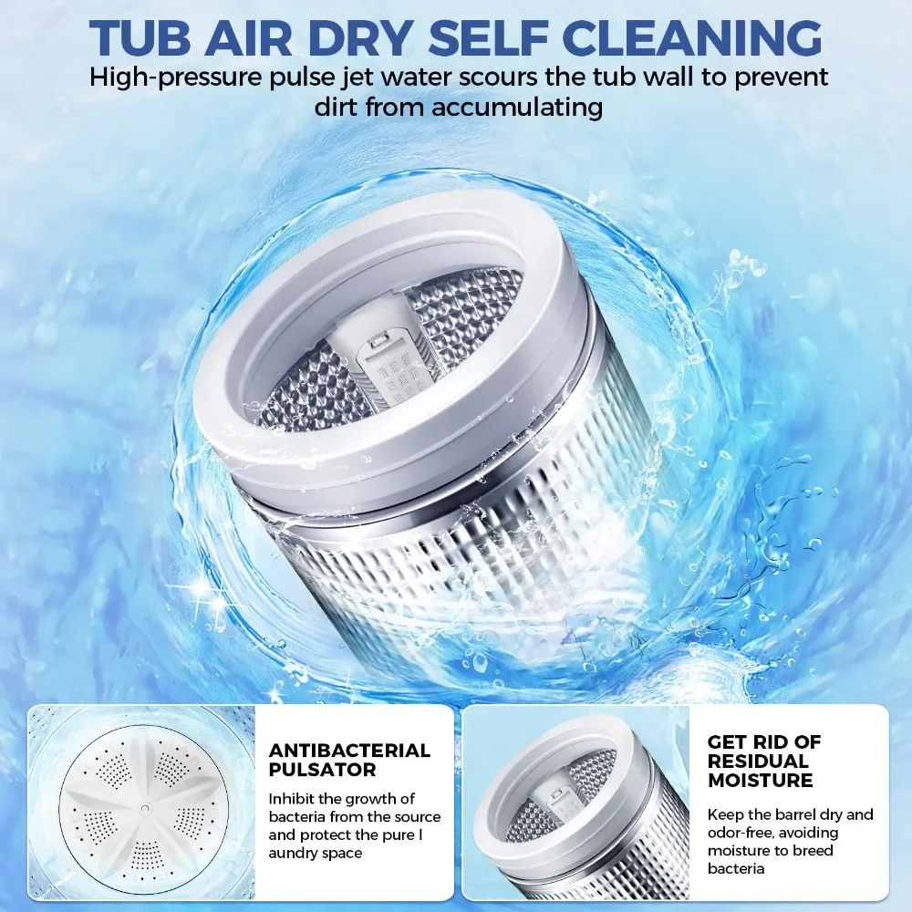 Compact Portable Washing Machine with Spin Dryer