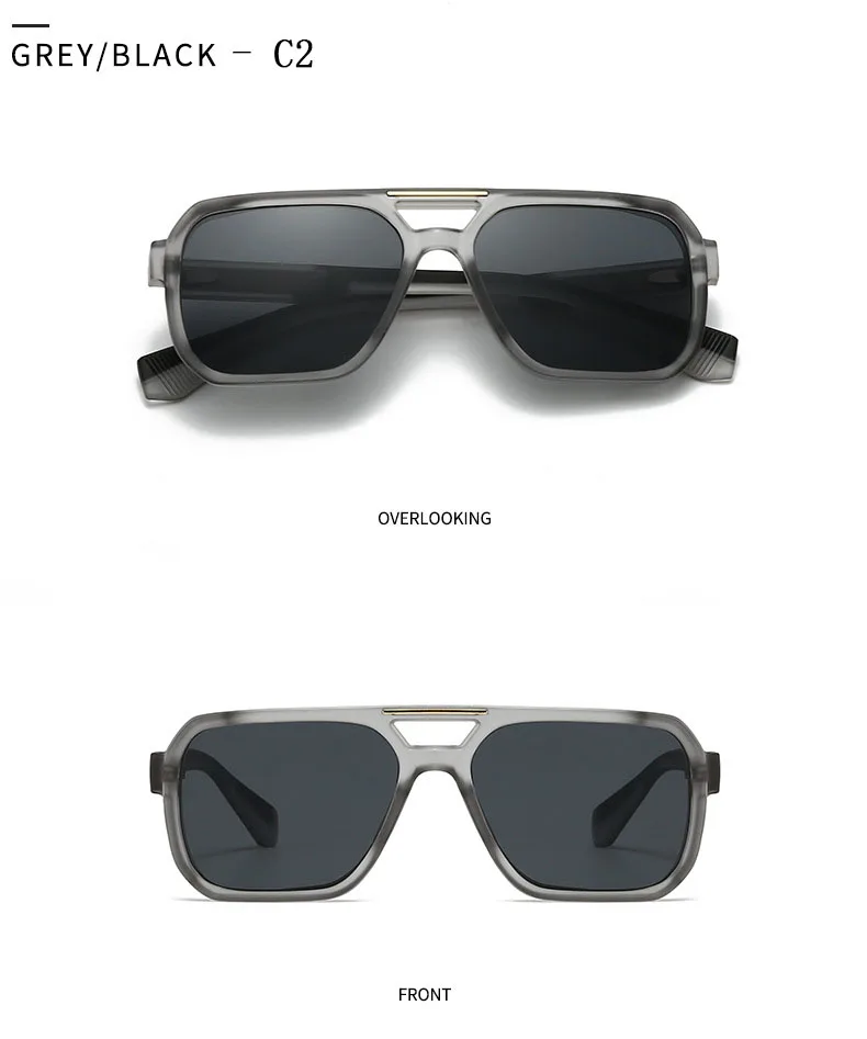 Neue 2025 quadratische Sonnenbrille Männer Vintage Luxus Sonnenbrille Frauen Mode Gläser Urlaub Gafas De Sol Hombre Lunette Soleil Femme – Detail 8