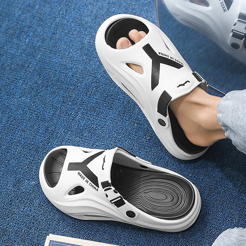 Step on Poop Feeling Slippers Men Outdoor Wear Anti Slip Odor Trend Sports Cool Slippers Thick Soles Outdoor Wear