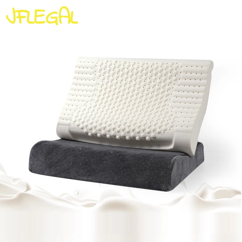 

JFLEGAL Thailand Natural Latex Pillow Ergonomic Pillows for Sleeping Cervical Neck Pillow Health Almohada Kussen Travesseiro