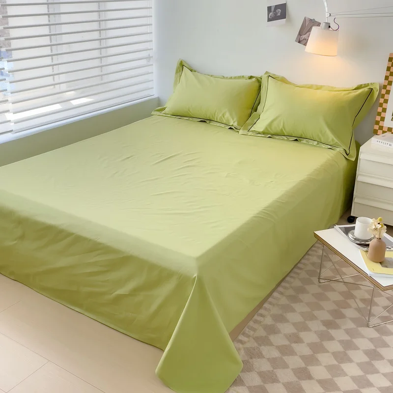 Soft Egyptian Cotton Bed Sheet Home Textile Luxury 400TC 100% Cotton Flat Sheets Bed Linen Single Queen King Size Bedspreads 5