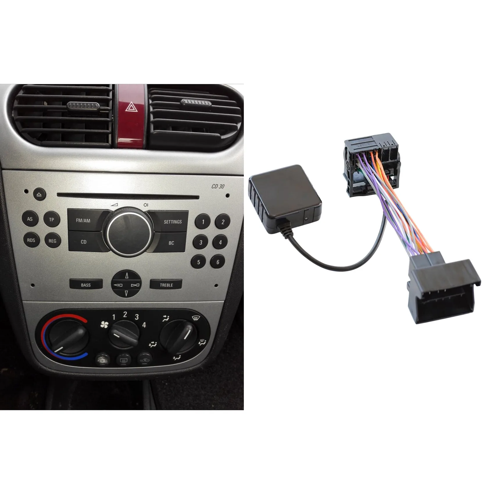 Car Aux Bluetooth Audio Receiver Adapter for OPEL zafira 2005 2000