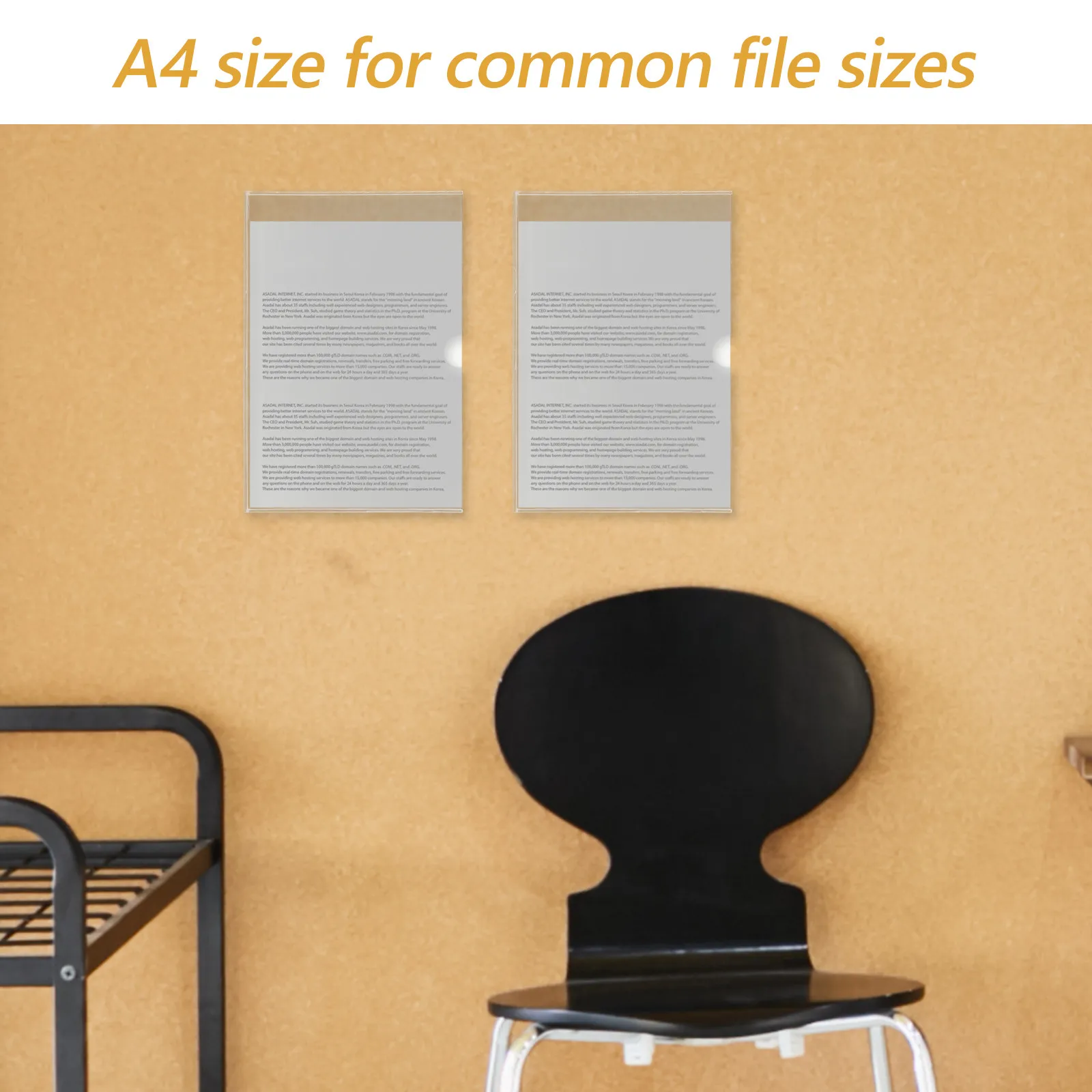 2Pcs 투명 아크릴 파일 디스플레이 박스 사무실 문서 홀더 A4 슬롯 주최자 투명 파일 랙 스토리지 시스템