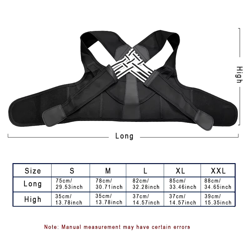 Posture Back Brace Pink Black Adjustable Back Support Strap Corrector to Prevent Spinal Distortion and Hunchback for Men Women 6