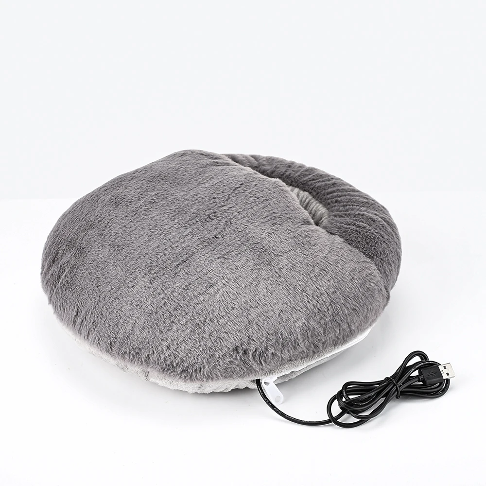 Winter Electric Foot Heating Pad USB Charging Soft Plush Washable Foot Warmer Heater Improve Sleeping Household Foot Warming Mat