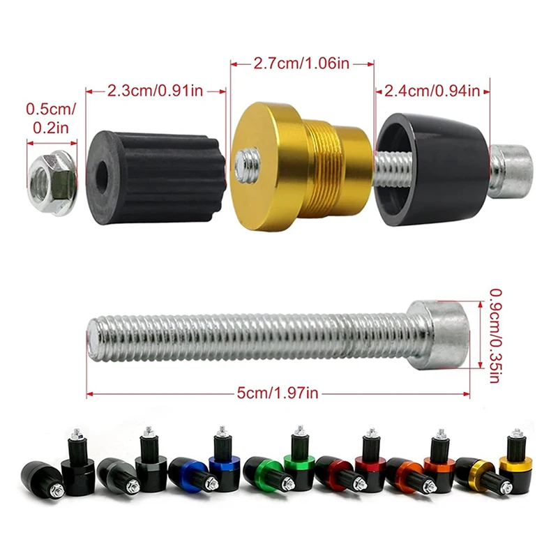 Bar end plugs color options
