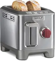 Shade Selector, Bagel and Defrost Settings, Red Knob, Stainless Steel 1