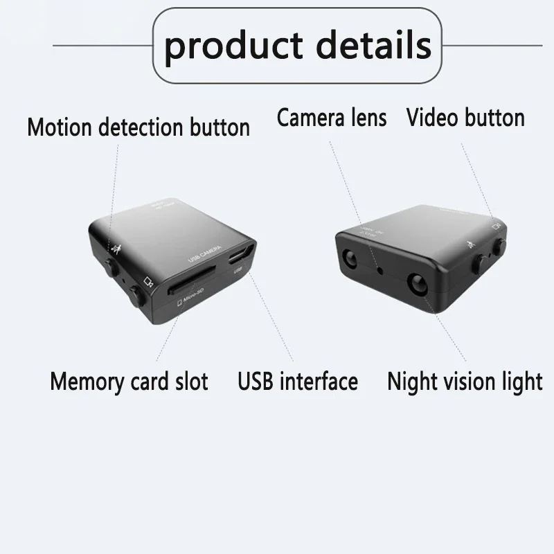 Mini Camera 1080P Smallest  Full HD Camcorder Infrared Night Vision Micro Cam Motion detection IR-CUT DV Support Hidden TF card 5
