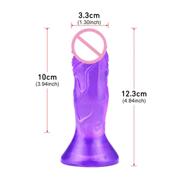 Women Erotic Soft Jelly Dildos Realistic Penis with Suction Cup Sex Toys for Beginners Men Anal Butt Plug Female Adult Toy Shop 6