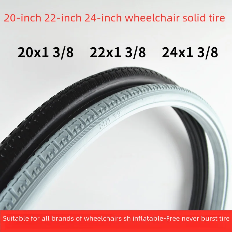 Solid Tire Bicycle Wheelchair Car 20 Inch 22 Inch 24 X1 3 8 Solid Tire solid-tire-bicycle-wheelchair-car-20-inch-22-inch-24-x1-3-8-solid-tire