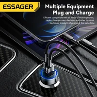 Essager 54W USB Car Charger 5A Fast Charing QC 3.0 PD 3.0 SCP AFC USB Type C Car Phone Chargers For iPhone Huawei Samsung Xiaomi - Image 4