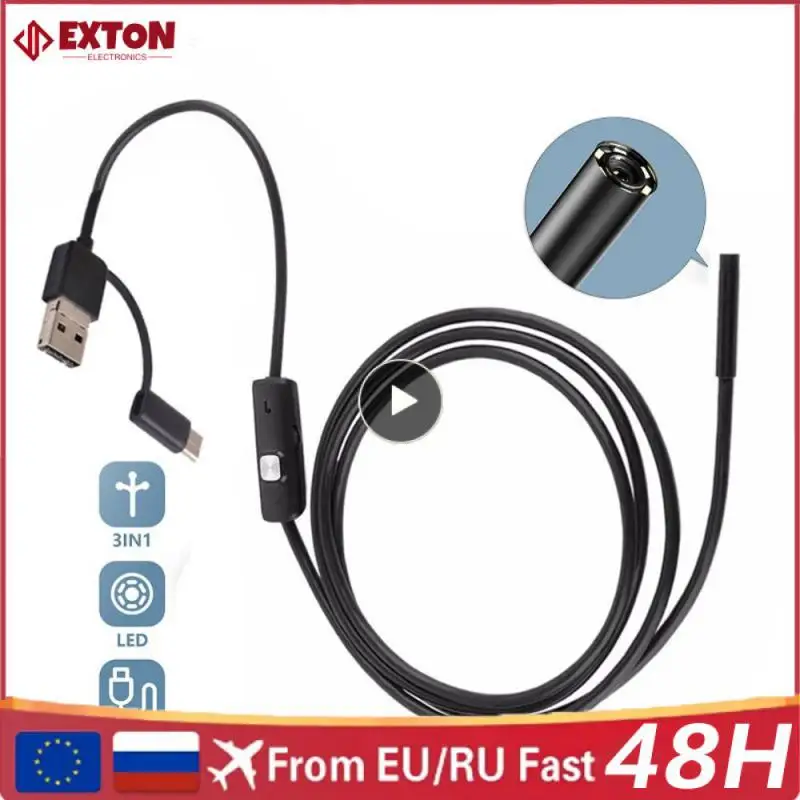 

1PCS MM IP67 Waterproof Endoscope Camera 6 LEDs Adjustable USB Android Flexible Inspection Borescope Cameras for Phone PC