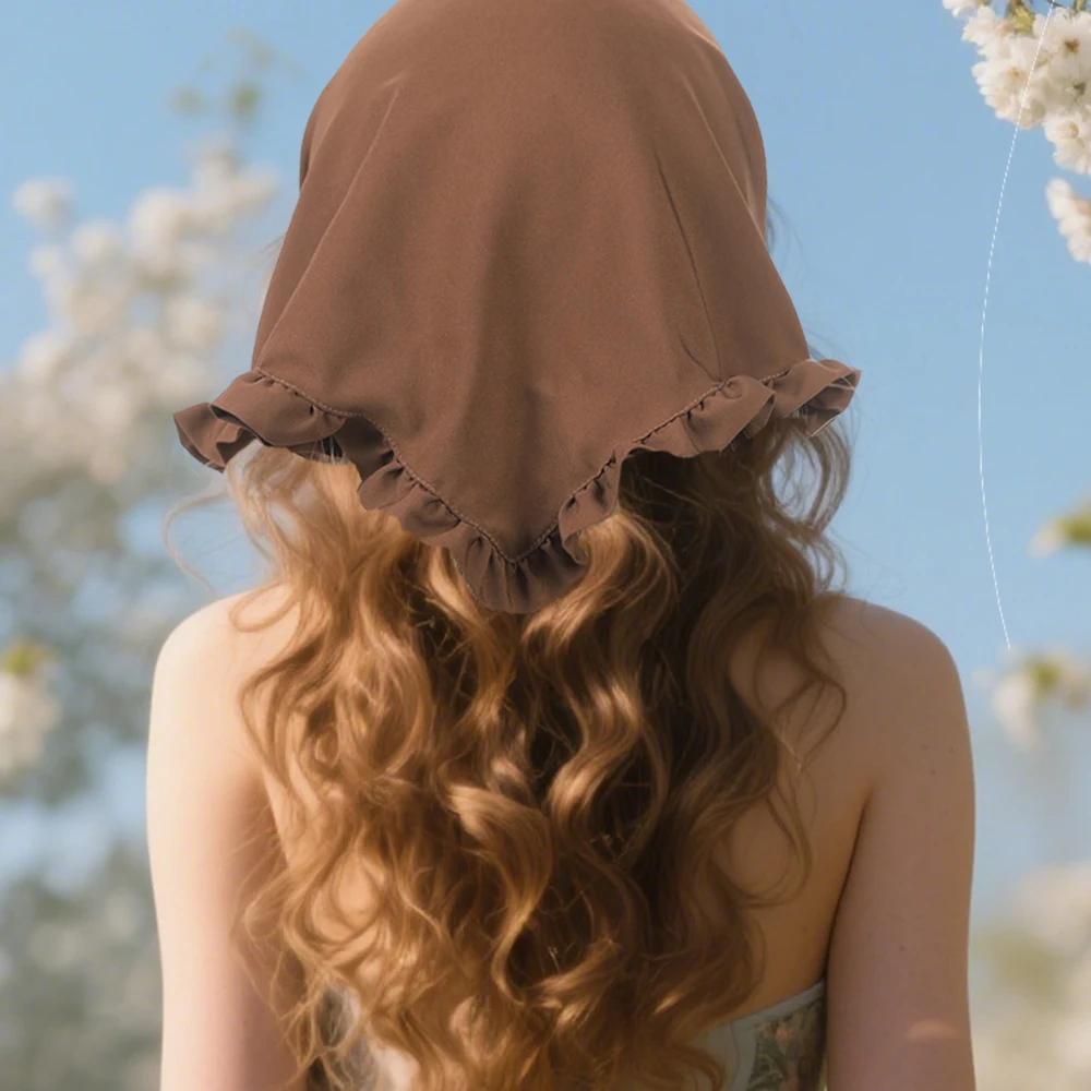 Black Smooth Hair Scarf Hairbands Ladies Bohemia Headwear Headbands Bandana Fashion Travel Photo Beach Hair Accessories