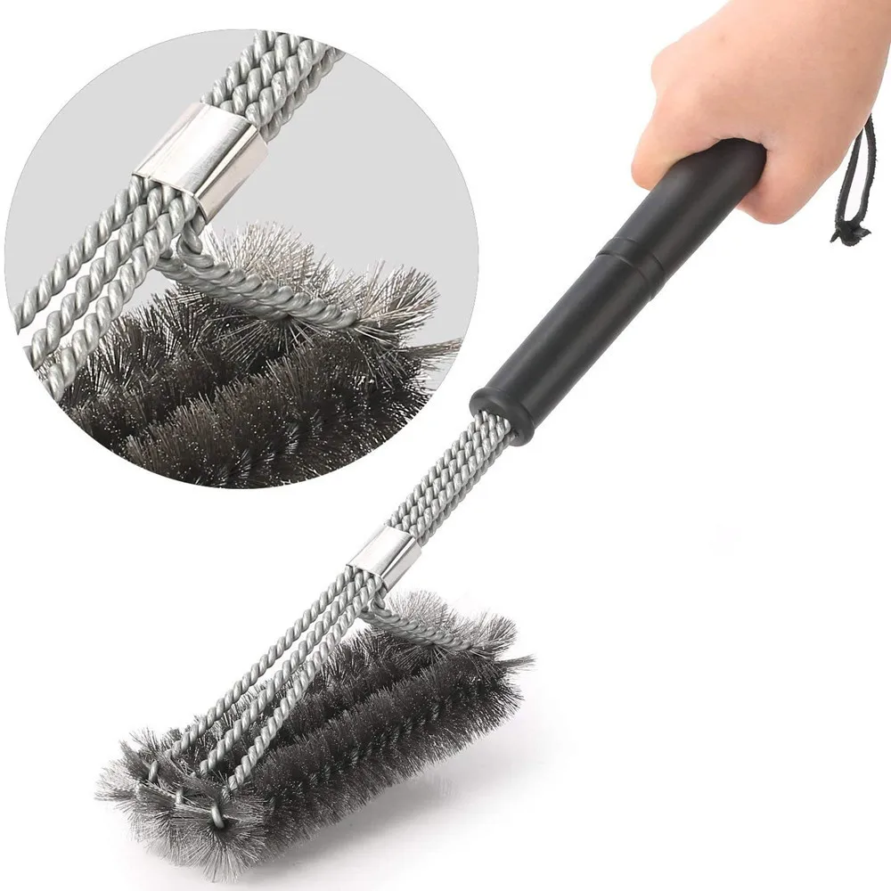 Barbecue Grill BBQ Brush Barbecue Cleaning Tools Grill Brush Cleaning Brushes Clean Tool Grill Accessories Stainless Steel Bristles Non-stick Cleaning Brushes Barbecue Accessories