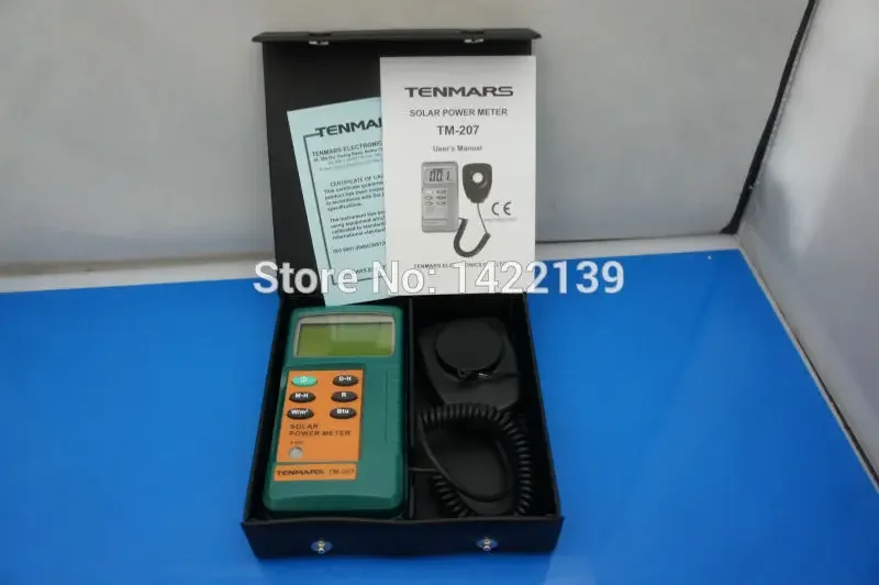 Tenmars TM-207 BTU Solar Power Meter Radiation Energy Tester RM Sensor for Solar Panel Testing and Light Measurement detail image 2