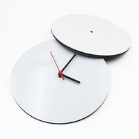 Sublimation Blank Simple Wooden MDF Wall Clock Living Room Home Decoration Custom Logo Wall Hanging Clocks Home Wood Wall Clock 1