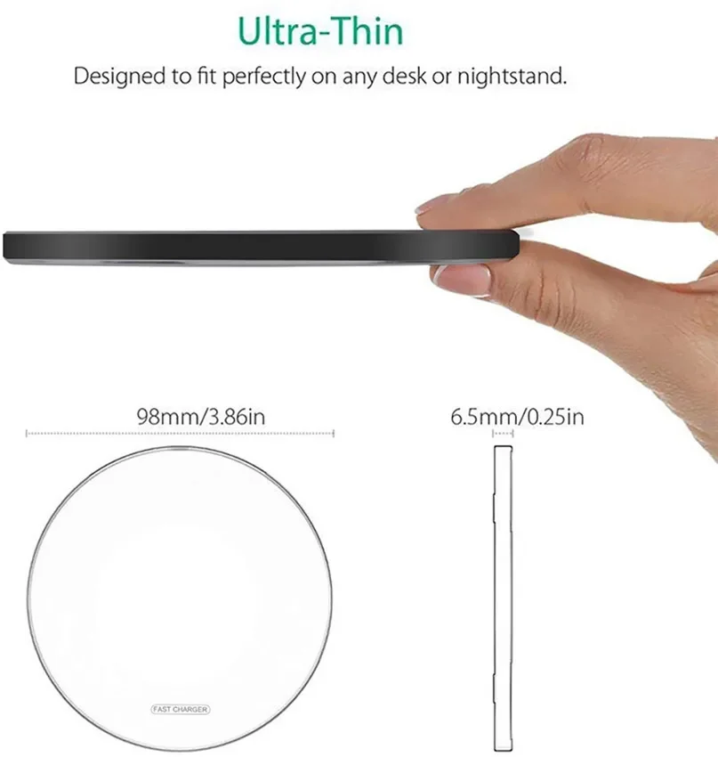 100W Wireless Charger USB C Pad Quick Charge QC 3.0 For iPhone 16 15 14 13 12 11 XR 8 Samsung S24 S23 S22