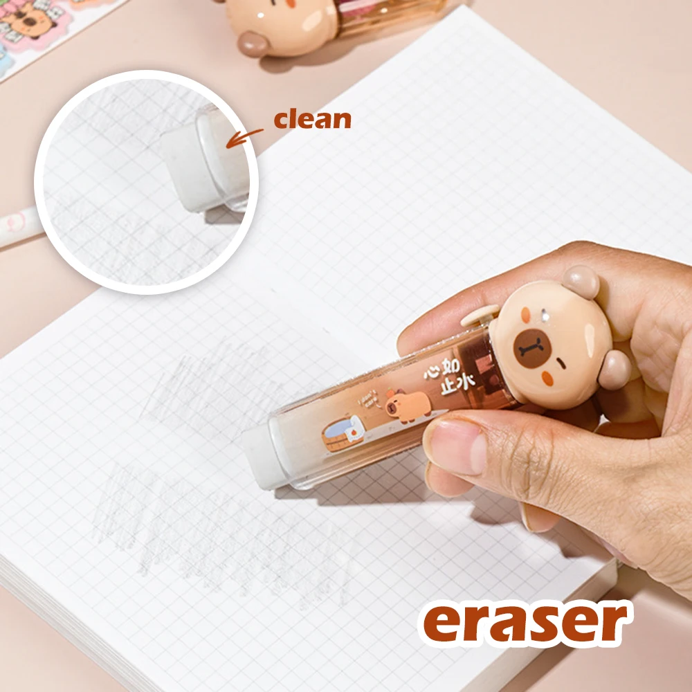 طقم مكون من 6 قطع من قرطاسية كابيبارا اللطيفة للعو...