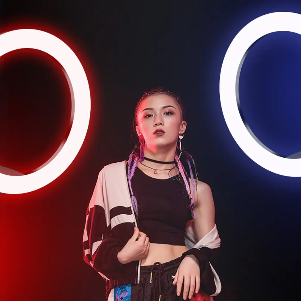 LED Ring Lamp RGB Seven Colors Fill-in Light Adjustable Brightness For Mobile Phone Live Streaming Video 3