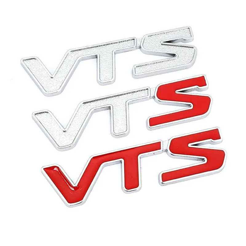 3D Metal Logo Vts Emblem Letters Car Fender Trunk Badge Per Citroen C2 C3 C4 Quatre Xsara Jimny Saxo Vts Sticker Accessori