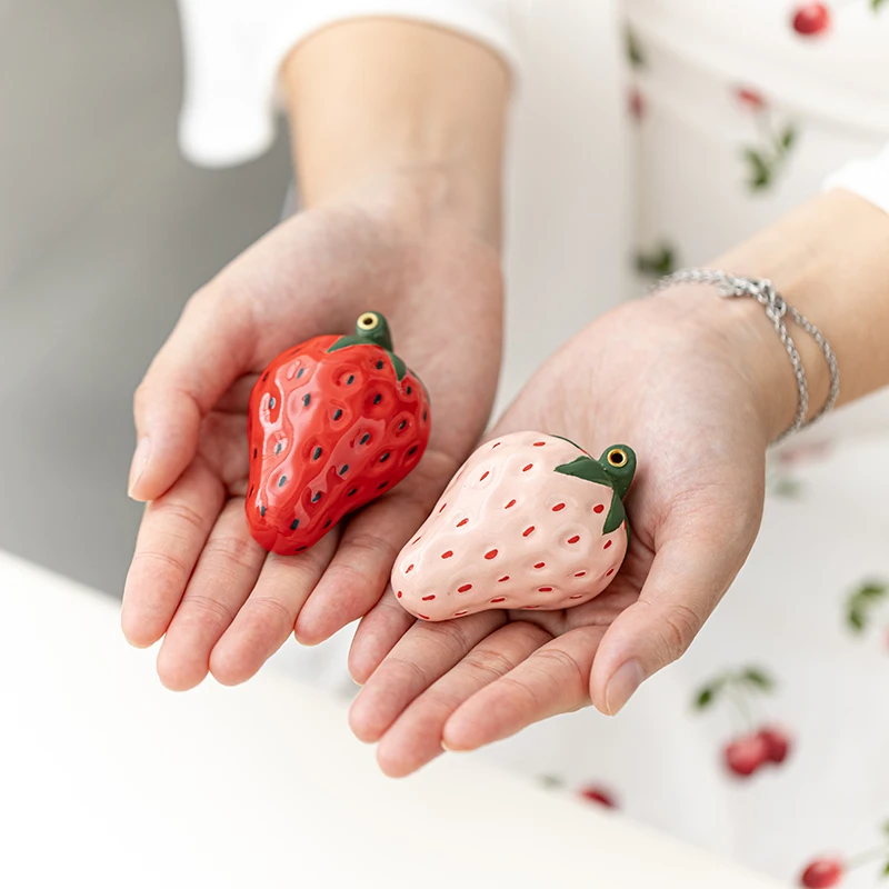 Description Picture 5 of itemCeramic Strawberry Incense Holder Incense Tray Candle Holder Aromatherapy Diffuser Home Decoration Accessories for Livingroom