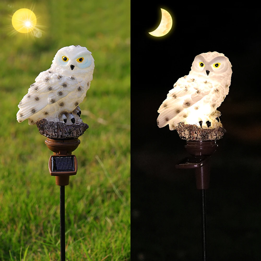 Solar Owl Light Outerdoor Waterproof Decorative Lamp Environmental Protection Garden Light for Backyard Decoration