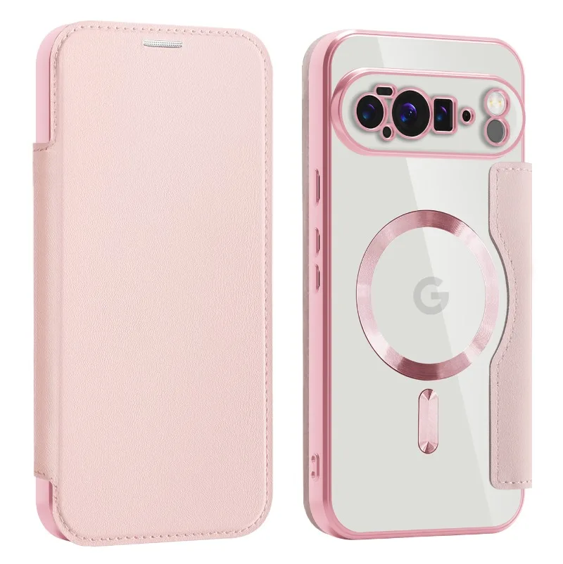 Luxury TPU Flip Card Holder Leather Phone Case with MagSafe Magnetic Wireless Charging Feature