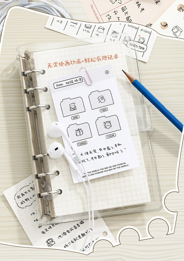 Journal GO Niedliche Kätzchen-Emoji-Stempel Alltag Arbeit Gute Laune Cartoon Mini-Musterstempel für Journaling Planer DIY Scrapbook – Detail 8