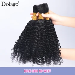 Jerry Curly Bulk Human Hair For Braiding Human Hair Bulk For Braids No Weft Kinky Curly Hair Bundles Hair Extentions For Women