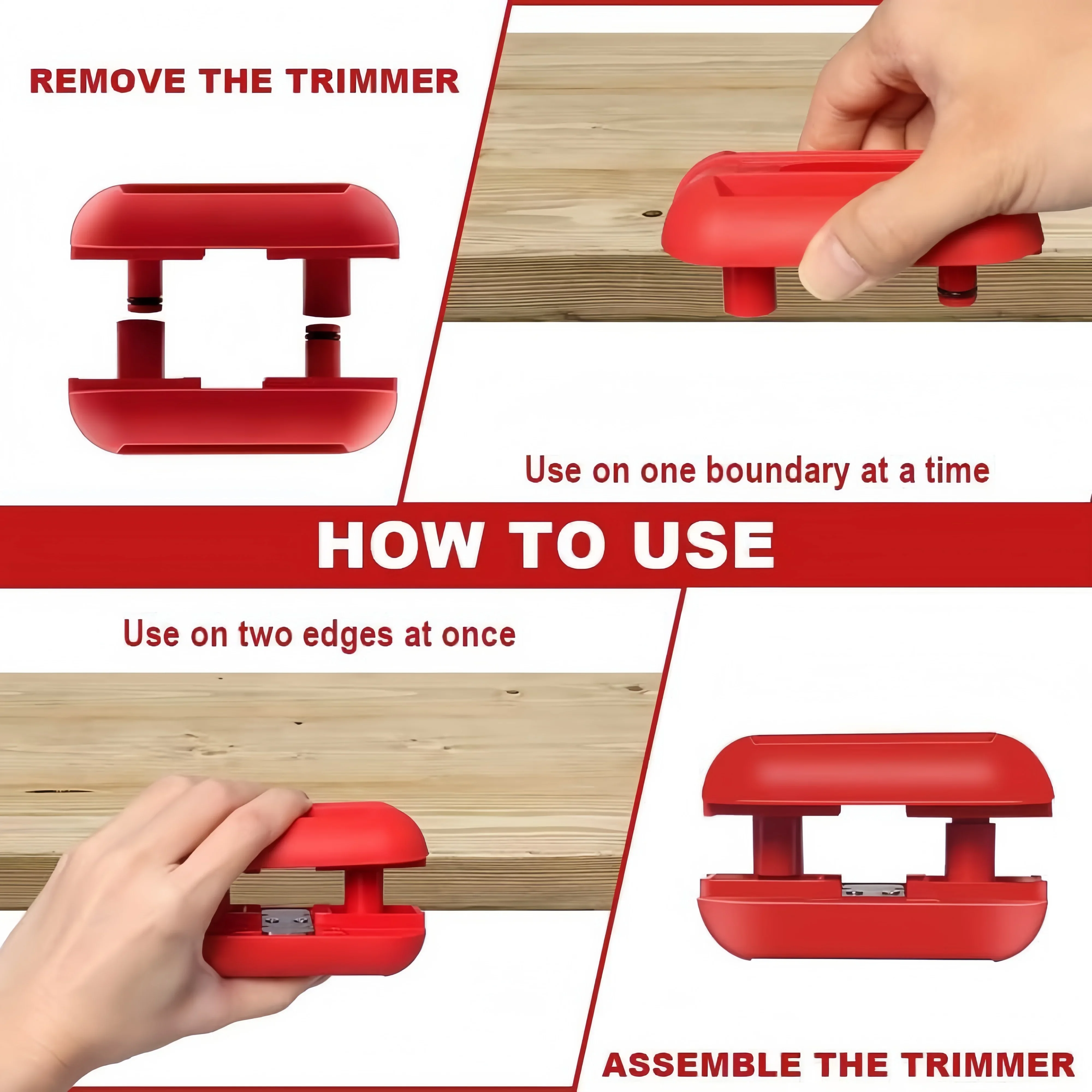 Edge Banding Trimmer Edge Quad Trimmer Edge Band Trimmer for Wood Veneer Edging Tape Trimming Tool Manual Banding Trimming