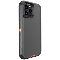 Military - Grade Heavy Duty Shockproof Dustproof Phone Case - 13MINI or12MINI (Black Orange)