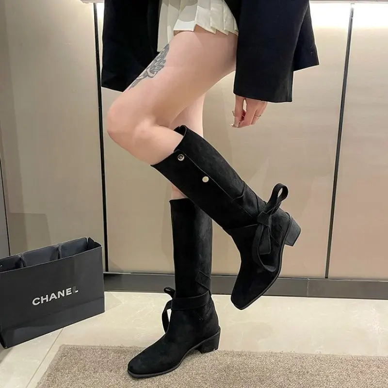 Women Ankle Boots Winter Fall Low Heels Round  Plus Size 41 42 43 Casual  Shoes Faux Suede Female Low Boots Chelsea FashionBoots