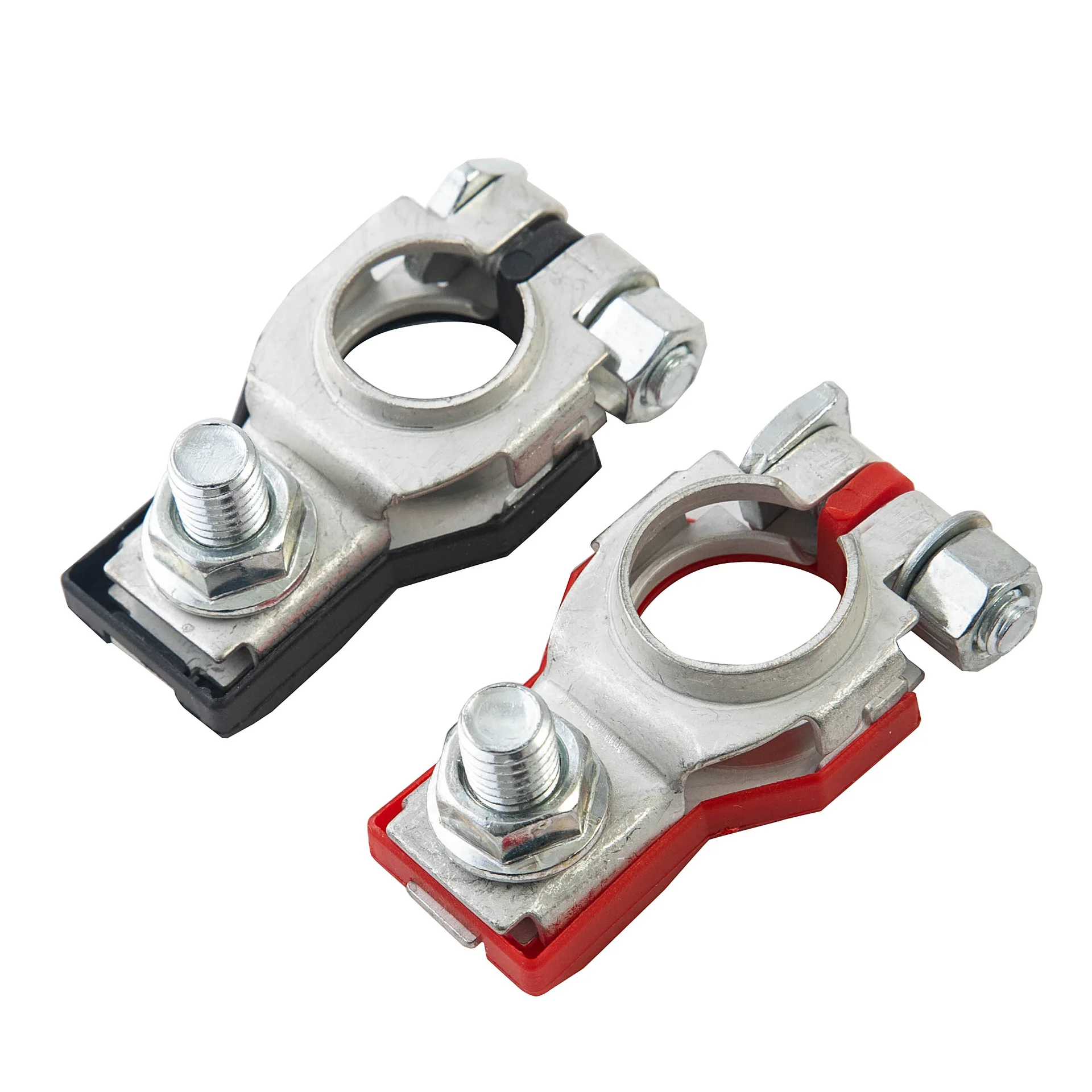 2 Pcs Battery Terminal (Positive + Negative)car Battery Connector Battery Clamp Fits 12V 24V Positive Or Negative Battery Plates
