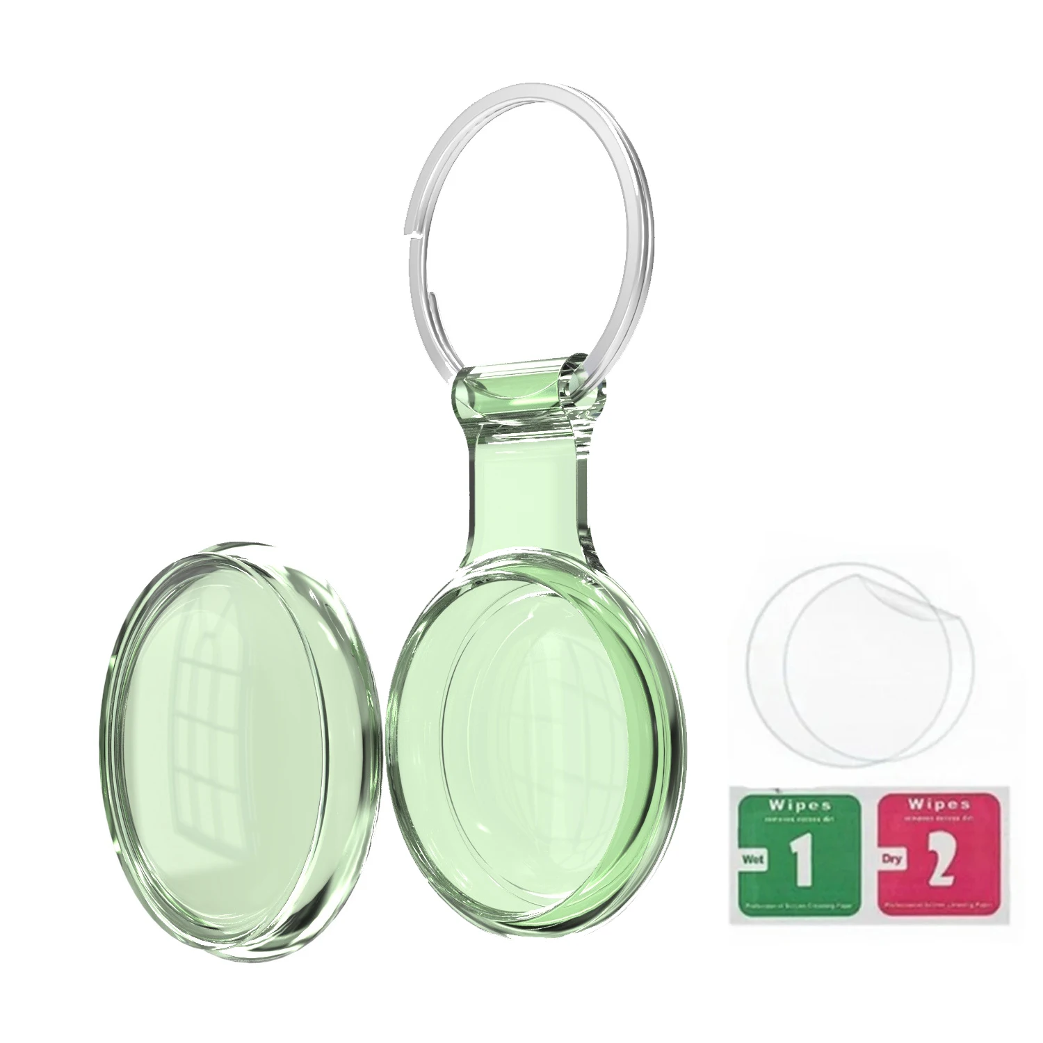 Enhanced AirTag Holder - Secure Wire Cable Keychain with Protective Case for Luggage, Keys, Backpacks, Pets
