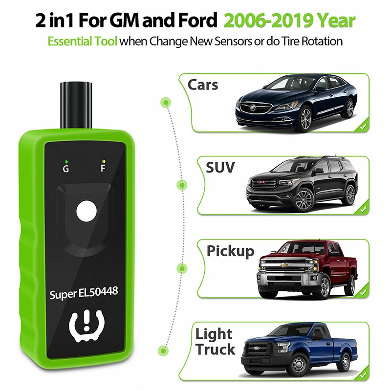 

1pc for GMC Ford Opel BMW EL50448 Universal Auto Tire Pressure Monitor Sensor System Reset Car TPMS Relearn Car Inspection Tool