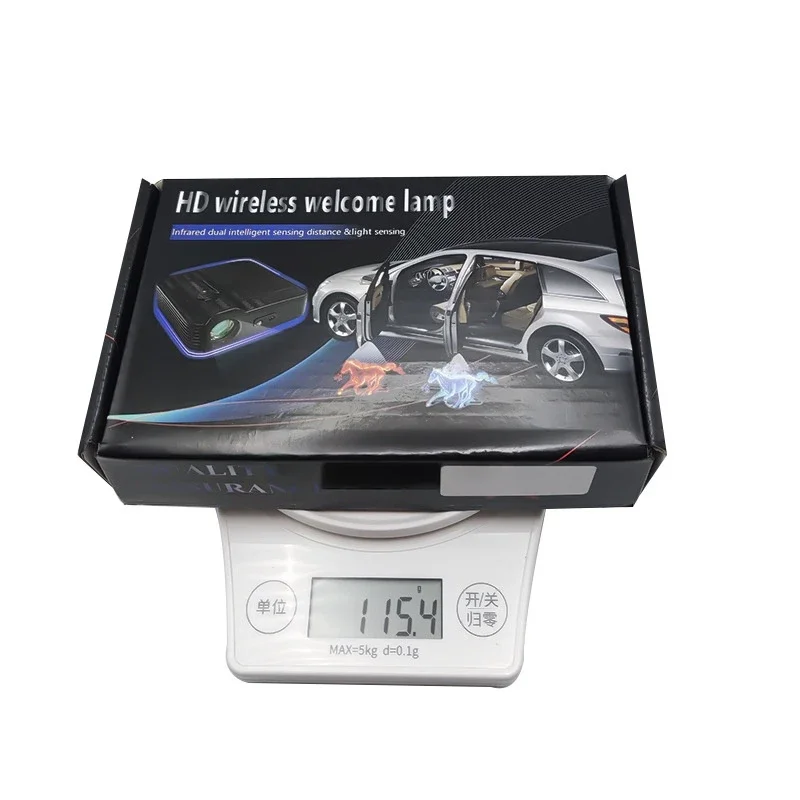 2 יחידות מקרן דלת לרכב תאורת צל LED אביזרים לדגמי רכב אוניברסליים לוגו רכב אלחוטי ידידותי
