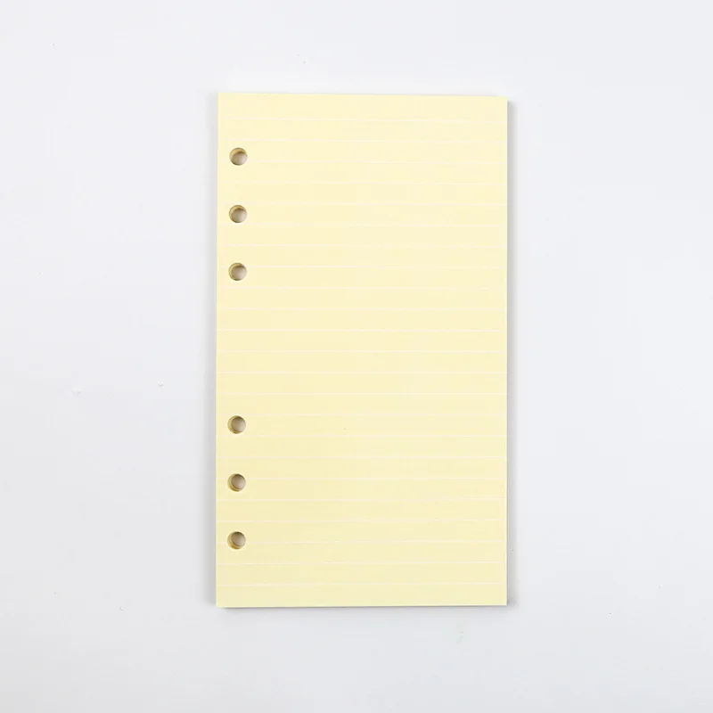Kawaii A5 A6 Loose Leaf Notebook Refill - 40 Sheets of Spiral Binder Index Paper with Line, Grid, and Blank Pages