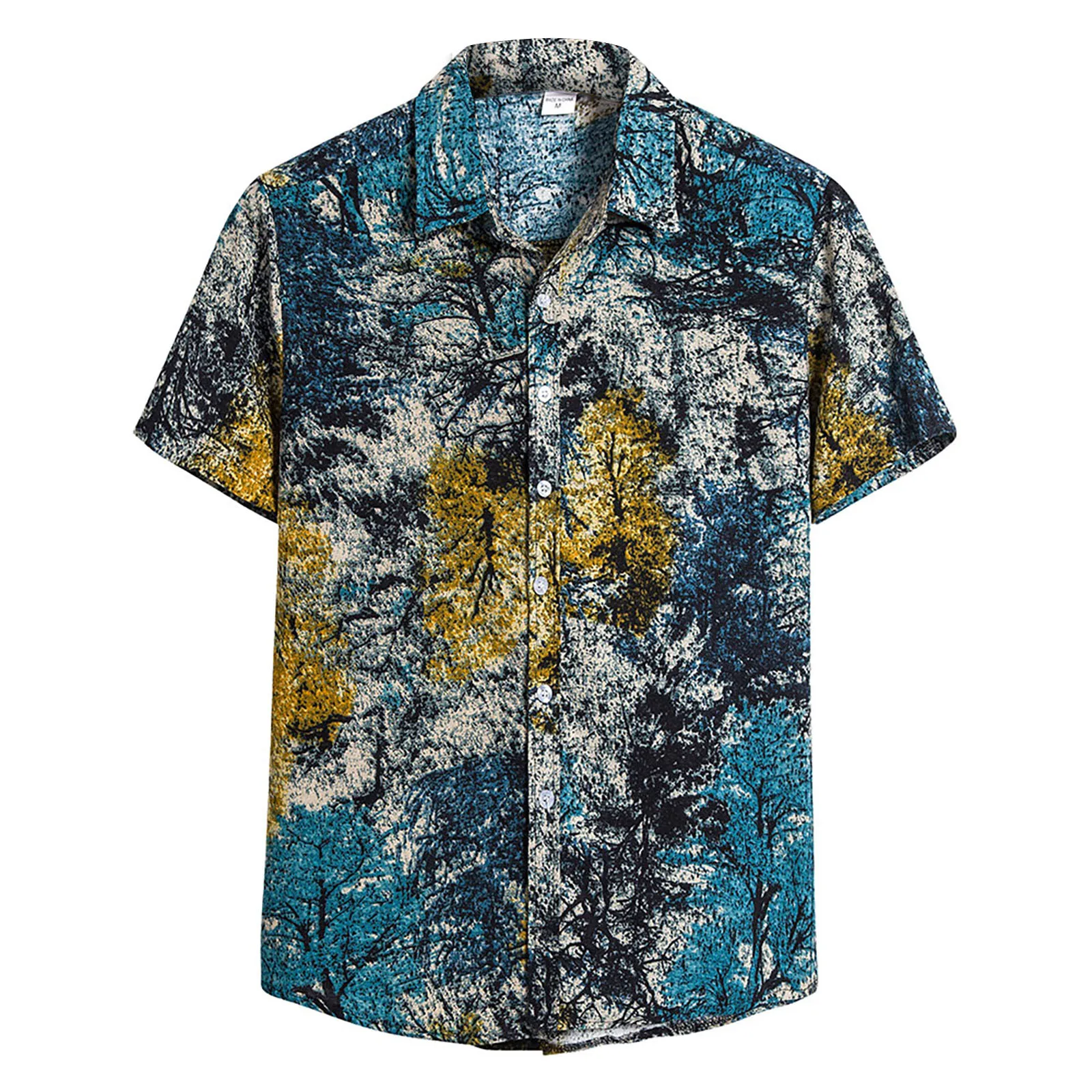 

Fashion Elegant Shirts For Men Summer 2023 Ethnic Short Sleeve Shirts Casual Printing Hawaiian Shirt Blouse Camisa Masculina