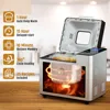 Bread Maker Machine Stainless Steel UL Certified, Nonstick Bread Pan, Homemade 2Lbs Breadmaker, Gluten-Free Setting 4