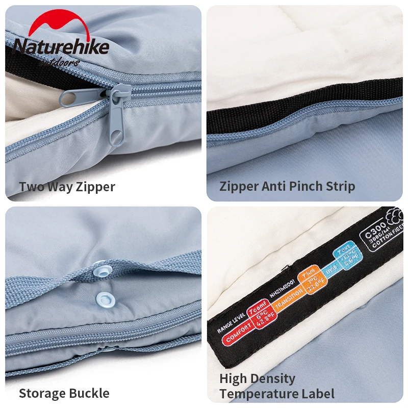 Naturehike Ultralight Outdoor Kids Cotton Sleeping Bag Portable Travel Camping Lengthen Splicing Children Envelope Lazy Bag sleeping bag