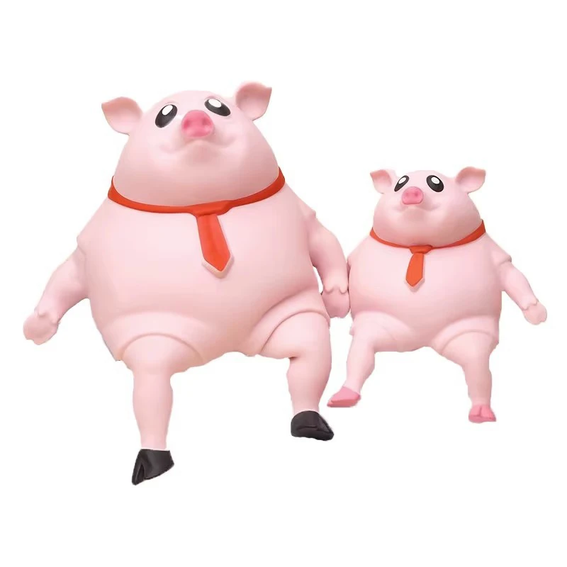 Creative New Pink Pig Squishy Stress Relief Decompression Toy Cute Squeeze Animal Little Pig Doll Pinch Fidget Toy 6