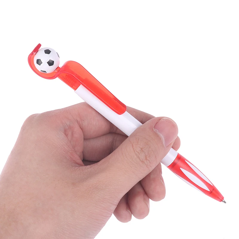 5Pcs 1.0mm Creative Pen Clip Rotating Football Ballpoint Pens For Students ballpoint pen
