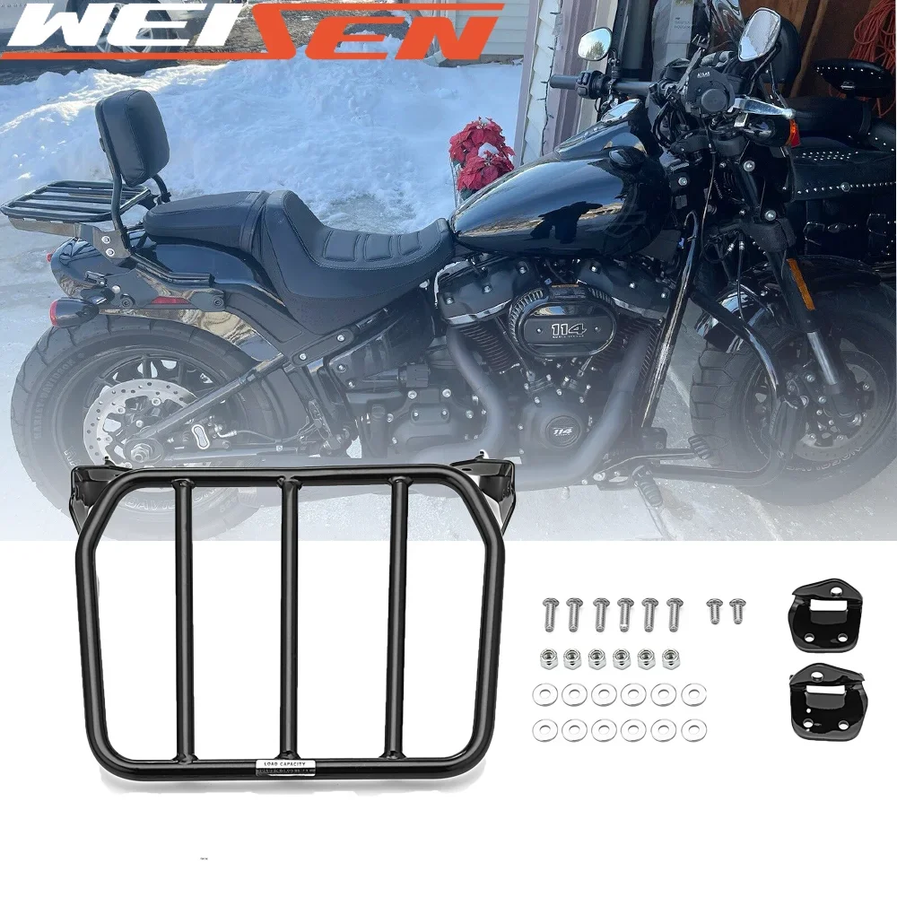 Motorcycle Accessories Sissy Bar Sport Luggage Rack For Harley 2018- Sport Glide Softail FLSB Fat Bob FXFB FXFBS FXLR FXLRS