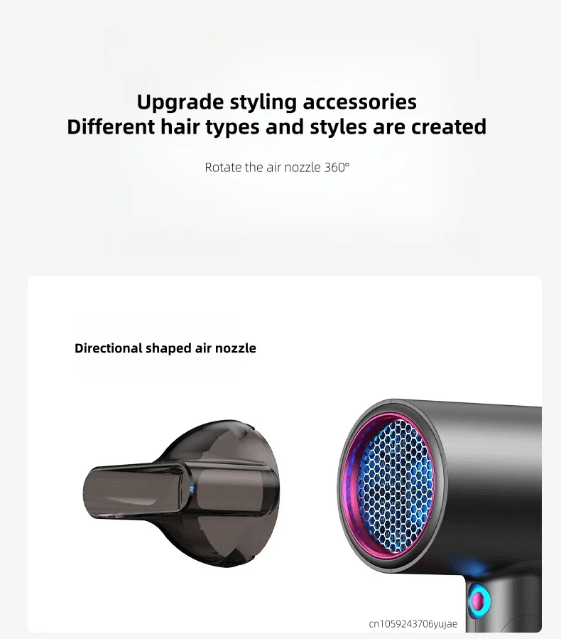 The Latest Best-Selling Hair Dryer: High-Power Quick-Drying Blue Light Negative