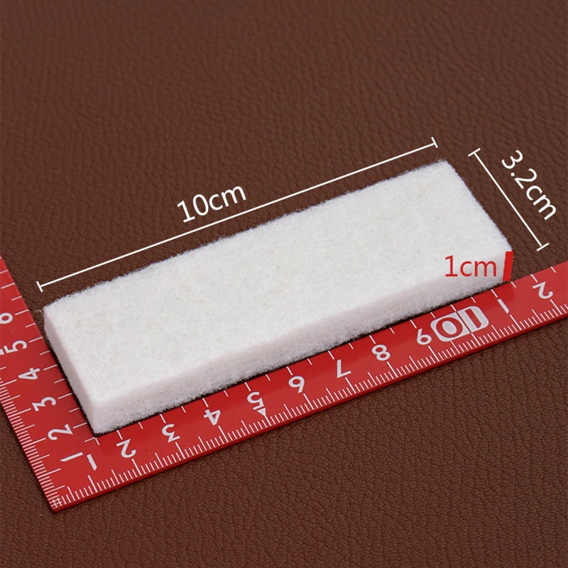 Leather Edge Dye Fiber Block Handmade DIY Leather Craft Treatment Tools 10x3.2x1cm 2Pcs